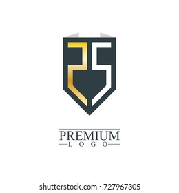 Initial Letter ZS Company Design Logo Template