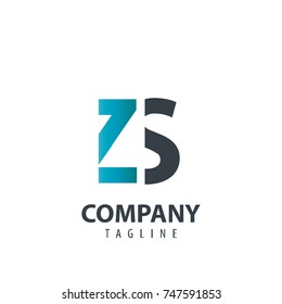 Initial Letter ZS Design Logo
