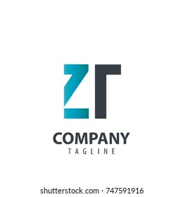 Initial Letter ZT Design Logo