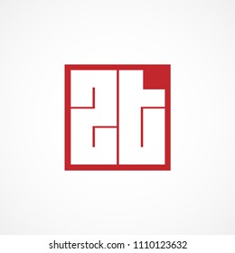 Initial Letter ZT Logo Vector Design