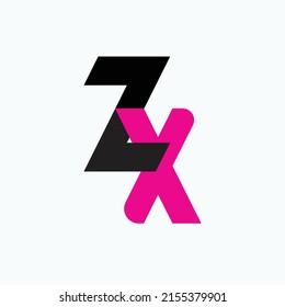 Initial letter ZX logo design