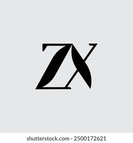 Initial letter ZX logo design creative modern symbol icon monogram Eps vector