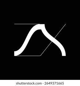 Letra inicial ZX design do logotipo