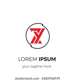 Anfangsbuchstabe ZY umrahmt von kreisförmigen Linien, einzelne überlappende Logo