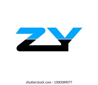 Initial letter ZY logo template design