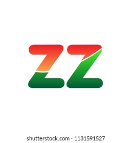 Initial Letter ZZ Logo Lowercase, colorful logotype Modern and Simple Logo Design.