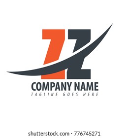 Initial Letter ZZ Overlapping Logo