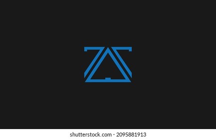 Initial letter ZZ uppercase modern lines logo design template elements. Logo Design.