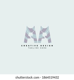 Initial Lettering AA Monogram Vector Logo Design Template EPS 10 great for any purposes