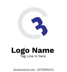 Letra inicial CB Logo Design. Diseño de logotipo CB. Círculo creativo y moderno del concepto del logotipo de CB Colores grises y azules de B