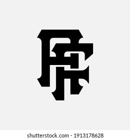 Initial letters A, F, AF or FA overlapping, interlock, monogram logo, black color on white background