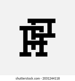 Überschneidungen der Anfangsbuchstaben A, P, AP oder PA, Logokombination für ein Monogramm, schwarze Farbe auf weißem Hintergrund