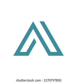 Initial letters A or AA modern logo template