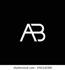 Initial Letters AB, BA, A, B joint logo icon with vector template.