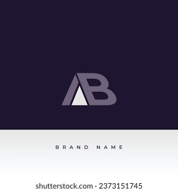 Initial letters AB logo template design in multiple shapes. Logo icon design template elements, monogram, Linear AB letter logo. Simple vector sign illustration in a modern style.