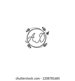 initial letters ad beauty spa logo design, with flower, love and butterfly illustration