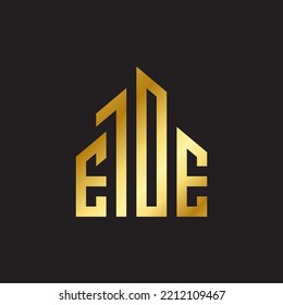 cartas iniciales edificio de apartamentos hotel inmobiliario logo