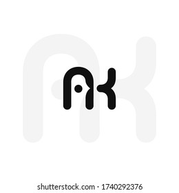 Initial letters AX linked monogram logo vector. Business logo monogram with two overlap letters inside circle isolated on white background.