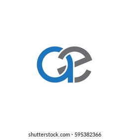 Initial letters az round linked chain shape lowercase logo modern design blue gray
