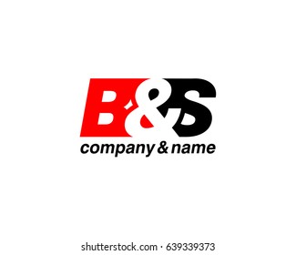 initial letters B & S logo template vector
