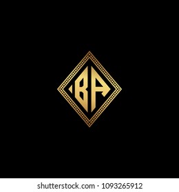 Initial letters BA AB diamond shape monogram logo