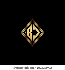 Initial letters BC CB diamond shape monogram logo