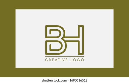 Abstrakte Vektorillustration für das Logo-Design der Firma BH BH
