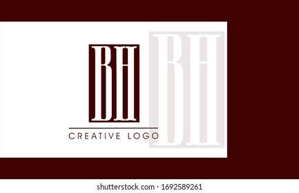 Initial Letters BH HB abstract company Logo Design vector
