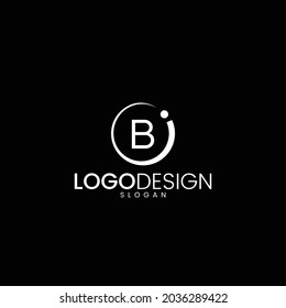 Initial Letters bi ib abstract company Logo Design vector. Initial Letter BI Curve Rounded Design Logo
