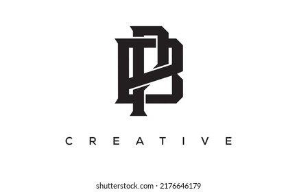 Initial letters BP, PB Monogram logo design with Creative Style alphabet symbol. BP, PB Spiral letters Universal elegant vector emblem, logotype. Graphic alphabet symbol for corporate identity