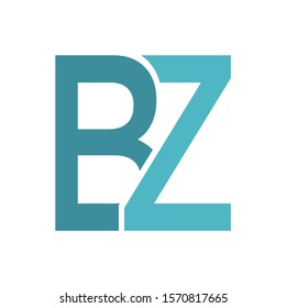 Initial letters BZ modern logo template