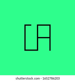 initial letters, C and A linked logo design, minimal concept