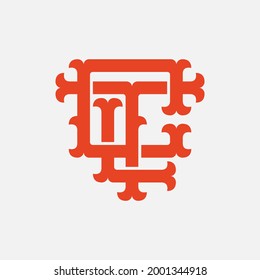 Initial letters C, T, L, CTL overlapping, interlocked monogram logo, orange color on white background