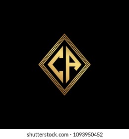 Initial letters CA AC diamond shape monogram logo