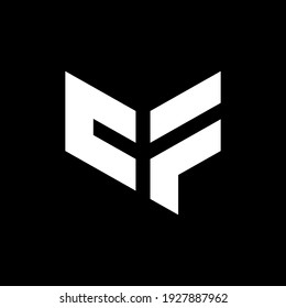 Initial Letters CF, bold logo template