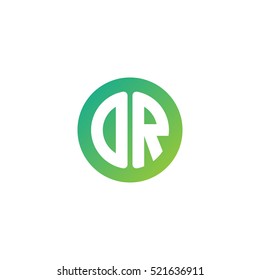 Initial letters OR circle shape green simple logo