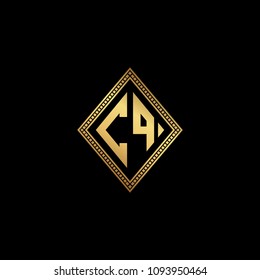Initial letters CP PC diamond shape monogram logo