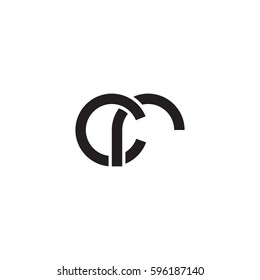 Initial letters cr, round linked chain shape lowercase logo modern design monogram black