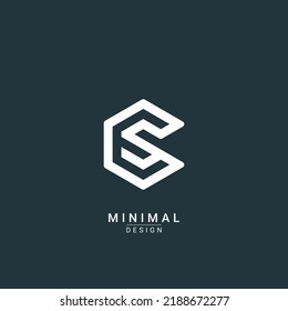 Initial letters CS C S logo design vector.