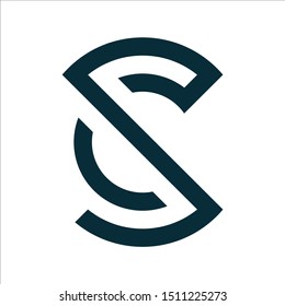 Initial letters CS overlapping fold logo