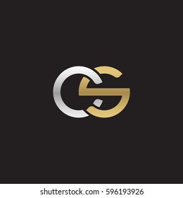 Initial letters cs, round linked chain shape lowercase logo modern design silver gold
