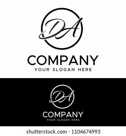 Initial letters D A elegant logo, Modern Logo Design Vector