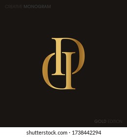 Initial letters dd linked monogram logo vector. Business logo monogram with two overlap letters inside circle isolated on white background.
