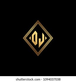 Initial letters DL LD diamond shape monogram logo