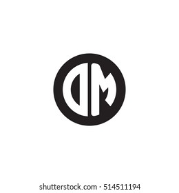 Initial Letters Dm Circle Shape Monogram Stock Vector (Royalty Free ...