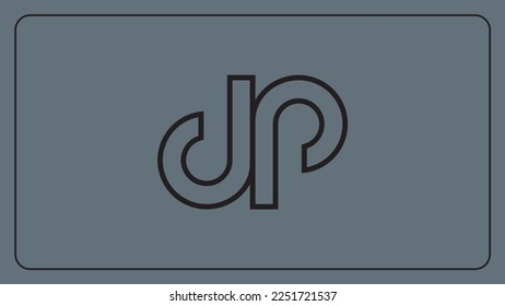 Initial letters DP creative luxury monogram icon, Creative letter d and letter p logo design.