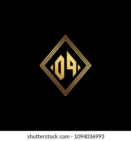 Initial letters DP PD diamond shape monogram logo