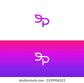 Initial letters DP, PD monogram logo template. Vector illustration.