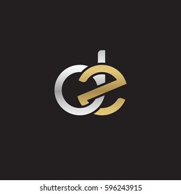 Initial letters dz, round linked chain shape lowercase logo modern design silver gold