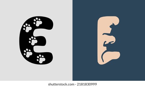 Initial Letters E Cat Logo Designs Bundle. It will be suitable for which company or brand name start those initial.